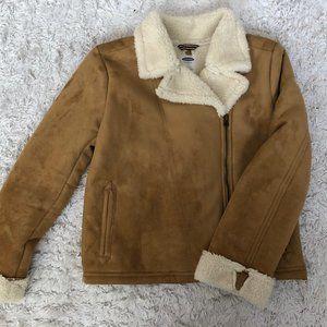 Old Navy Girls' Suede & Fur Coat